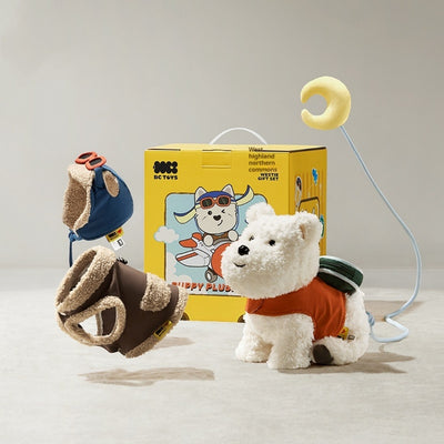 Peluche Cachorro West Highland - Caja Regalo Ideal para Bebés