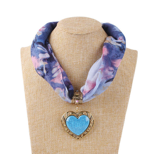 Collar Bufanda Étnico Corazón de Durazno para Mujer - Image 17