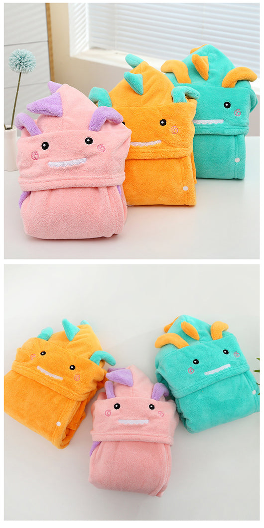 Bata de Baño Infantil Absorbente con Capucha Diseño Dinosaurio - Image 12