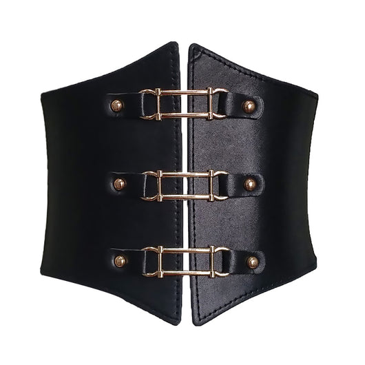 Cinturón de Cuero Ancho con Detalles Decorativos para Mujer - Image 9