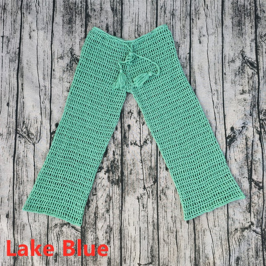 Conjunto de Bikini Tejido a Mano con Pantalón y Suéter Playero - Image 10