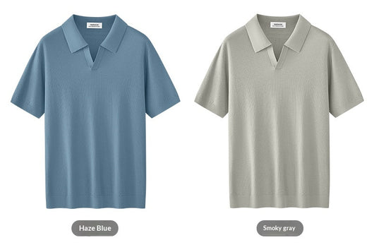 Camisa Manga Corta Cuello Alto para Hombre en Lyocell y Seda - Image 14