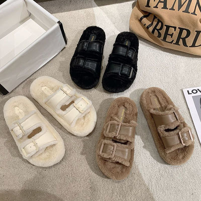 Pantuflas Cálidas con Forro Polar y Hebilla Ajustable para Mujer - Image 4