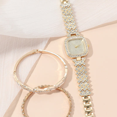 Reloj de Moda para Mujer con Diamantes en Bisel Cuadrado - Image 4