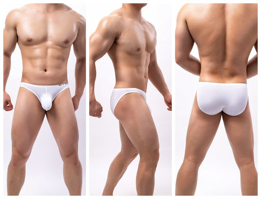 Calzoncillos de Seda de Hielo para Hombre Cintura Baja Color Sólido - Image 20