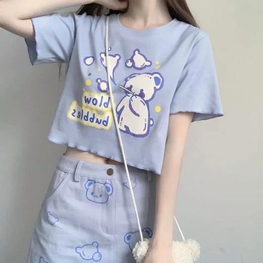 Blusa Corta Estilo Japonés Sweet JK - Diseño Suave y Femenino - Image 3