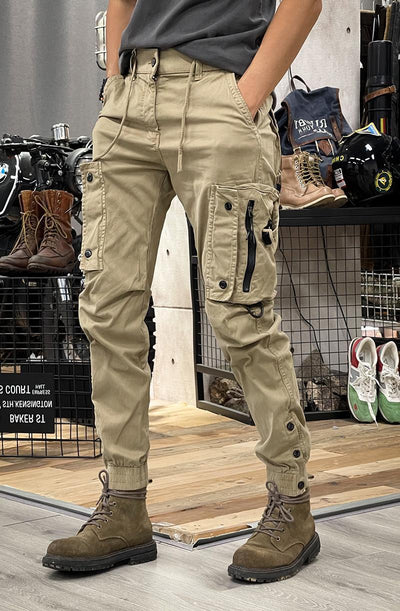 Pantalones Tácticos Casual de Pierna Recta para Hombre con Puños Ajustables - Image 22