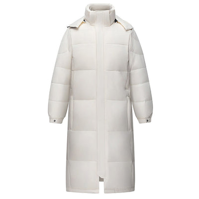 Abrigo Largo de Plumón de Pato Blanco para Hombre - Chaqueta Térmica Reforzada - Image 5