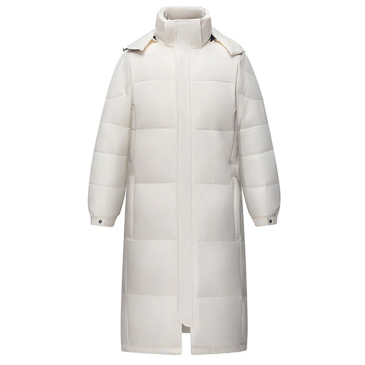 Abrigo Largo de Plumón de Pato Blanco para Hombre - Chaqueta Térmica Reforzada - Image 5