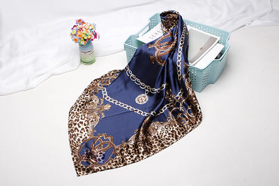 Pañuelo Cuadrado Estampado Leopardo Estilo Europeo - Image 30