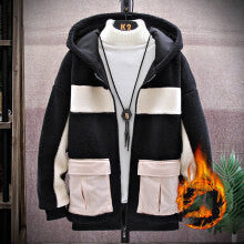 Sudadera con Capucha Acolchada de Lana y Algodón para Hombre