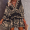 Vestido Retrô Solto Feminino Manga Comprida Casual Outono