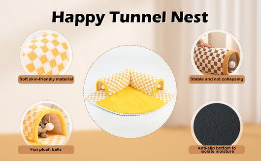Cama Túnel 2 en 1 para Perros y Gatos - Diseño Abanico Acogedor - Image 13