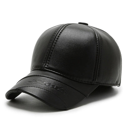 Gorro de Cuero PU Impermeable para Hombre Adulto Mayor - Protección Invernal - Image 9