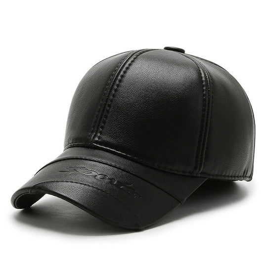 Gorro de Cuero PU Impermeable para Hombre Adulto Mayor - Protección Invernal - Image 9