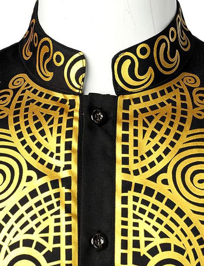 Conjunto Traje Africano Bronce para Hombre - Camisa y Pantalón - Image 8