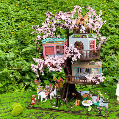 Casa de Árbol Sakura: Puzzle 3D de Madera Artesanal con Sonido Estéreo - Image 10