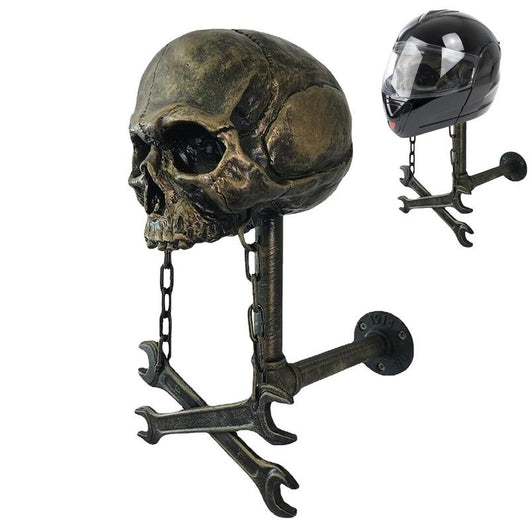 Soporte Decorativo para Casco de Motocicleta con Calavera - Ornamento Artesanal - Image 8