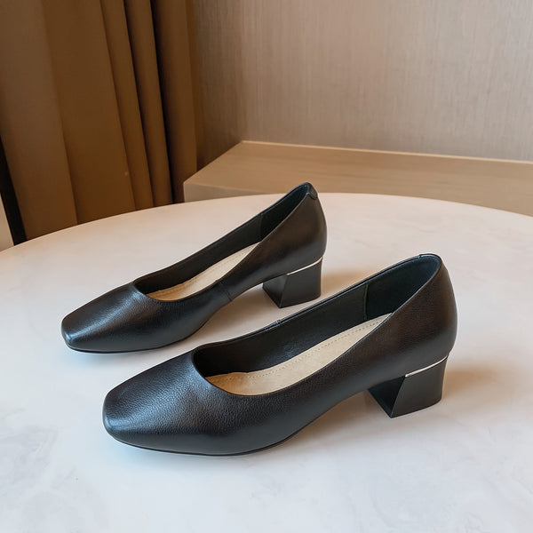 Zapatos de Tacón Grueso Alto para Mujer
