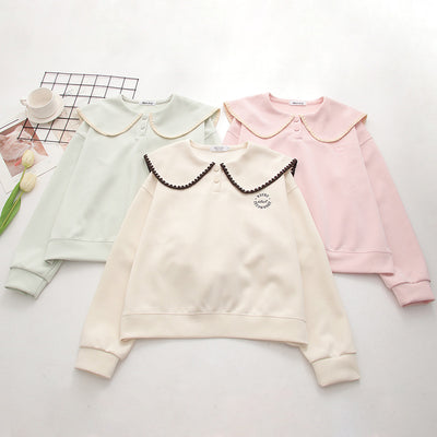 Blusa Estilo Universitario Cuello Occidental Suelta y Versátil - Image 8
