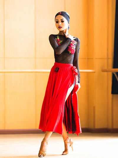 Vestido de Competencia Latina para Baile de Salón - Cha Cha, Rumba y Tango - Image 8