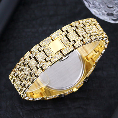 Reloj Deportivo de Cuarzo para Hombre con Tres Ojos y Cronógrafo de Diamantes - Image 11