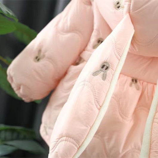 Abrigo Acolchado de Algodón Grueso para Niñas - Chaqueta de Invierno Estilo Occidental - Image 4