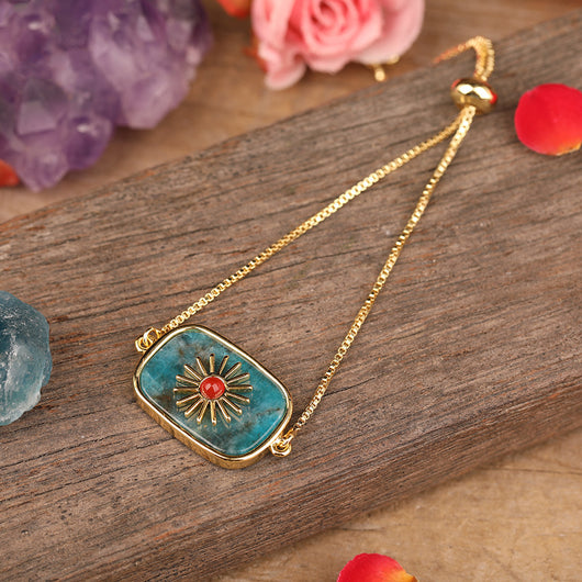 Colgante de Piedra con Girasol Pavé para Mujer - Image 17