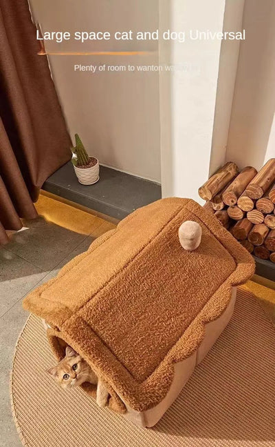 Casa Cama para Mascotas Pequeños - Nido Cálido Desmontable y Lavable - Image 14