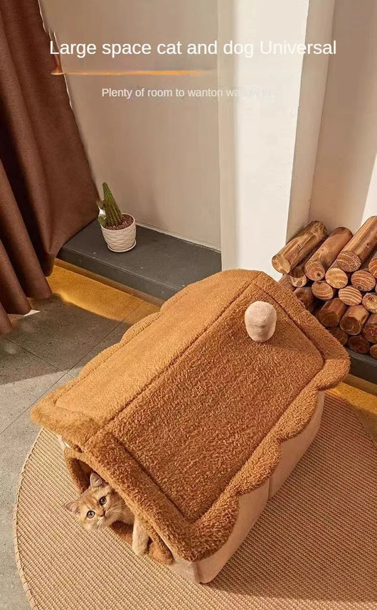 Casa Cama para Mascotas Pequeños - Nido Cálido Desmontable y Lavable - Image 14