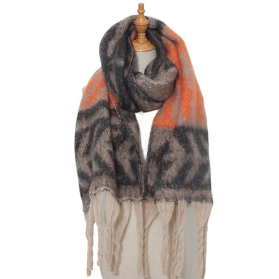 Pashmina de Otoño Invierno con Borlas - Tejido Grueso Europeo Estilo Moderno - Image 26