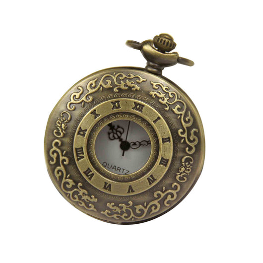 Reloj de Bolsillo Vintage Estilo Europeo con Patrón Nube Romana y Cadena - Image 5