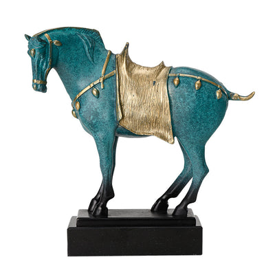 Decoración de Caballo en Cobre Puro Estilo Sancai - Image 4