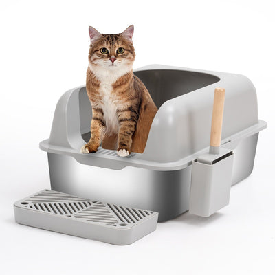 Arenero para Gatos Reforzado Higiénico con Bandeja Extraíble Antiderrames - Image 3