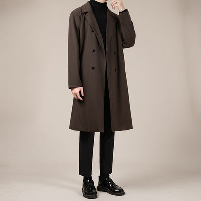 Abrigo de Lana Coreano Largo para Otoño e Invierno - Image 7