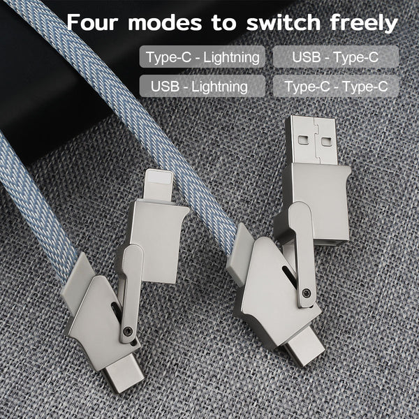 Cable de Carga Rápida 120W 6 en 1 con PD 27W para Múltiples Dispositivos