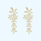 Spliced Zircon Flower Pearl Earrings Ear clip Estilo