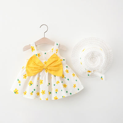 Vestido Infantil Estampado con Tirantes y Moño - Colección Verano - Image 7