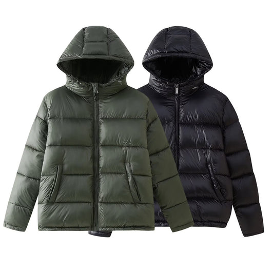 Chaqueta Acolchada de Algodón Reversible con Capucha