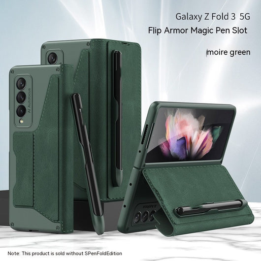 Funda Protectora de Cuero con Ranura para Bolígrafo - Armadura Total W22 - Image 6