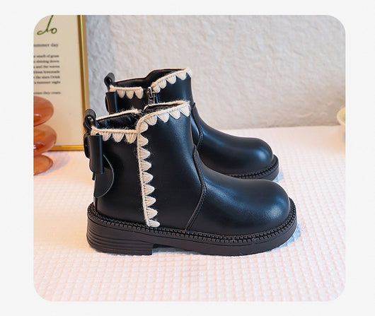 Botas de Cuero para Niñas con Forro de Terciopelo y Suela Flexible - Image 28