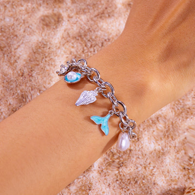 Collar y Pulsera de Perlas con Colgantes de Concha y Estrella de Mar - Image 15
