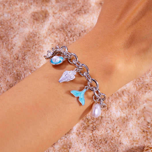 Collar y Pulsera de Perlas con Colgantes de Concha y Estrella de Mar - Image 15