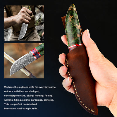 Juego de Cuchillos de Acero para Exterior con Mango de Madera de Frutal - Image 9