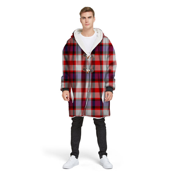Chaqueta Hoodie Impresa Digital con Cuadros para Hombre