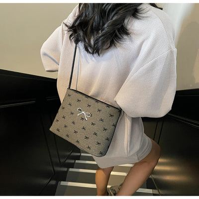 Bolsa Crossbody de Lona con Lunares y Moño Fashion - Image 24