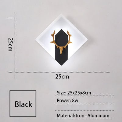 Lámpara de Pared Decorativa Astas Acrílico para Sala de Estar - Image 7