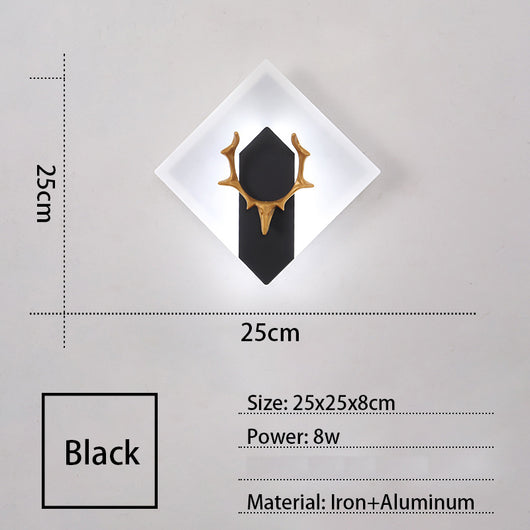 Lámpara de Pared Decorativa Astas Acrílico para Sala de Estar - Image 7