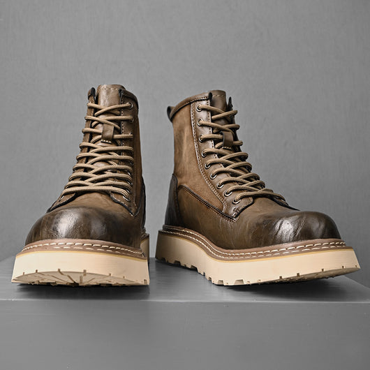 Botas de Trabajo Altas Estilo Británico para Hombre - Image 3