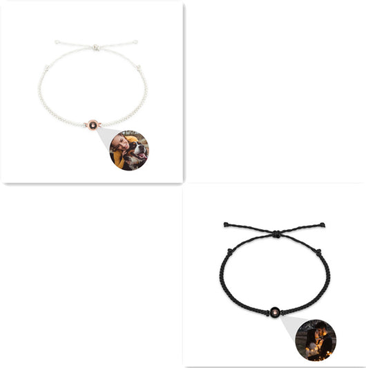 Pulsera de Proyección de Foto Personalizada Tejida a Mano - Joya Romántica para Parejas - Image 64